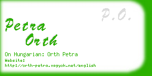 petra orth business card